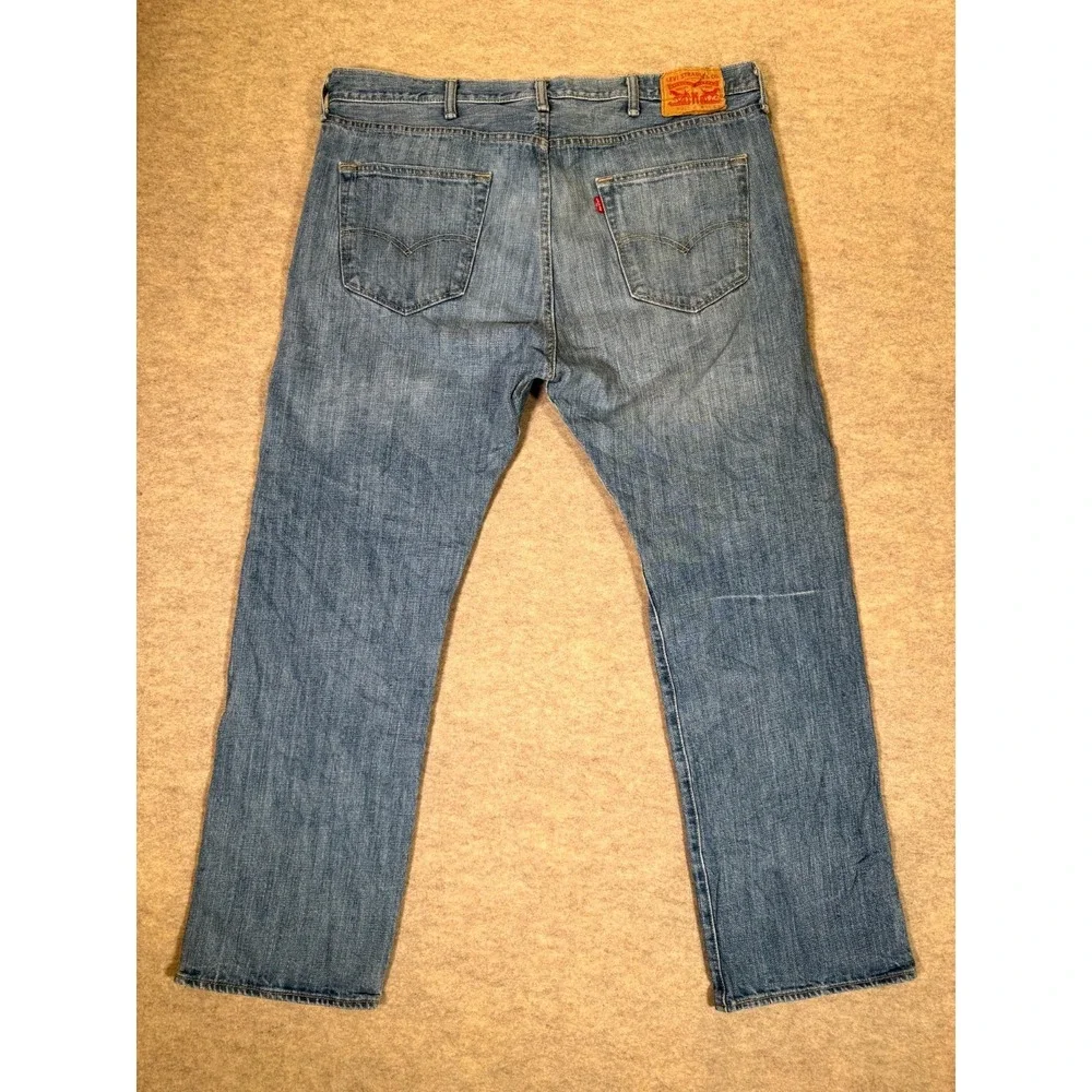 Levis 501 Original Fit Jeans Mens 38x30 Blue Denim Cotton High Rise Straight Leg